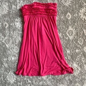 Victoria's Secret Hot Pink Strapless Tube Top Dress Vintage Style y2k coverup